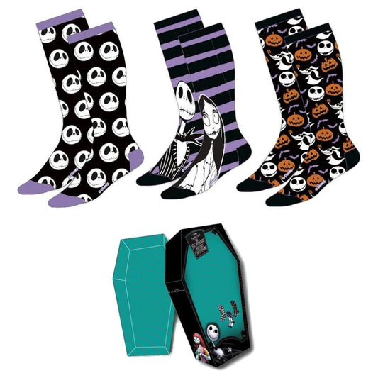 Disney Nightmare Before Christmas Conjunto de 3 Pares de Meias