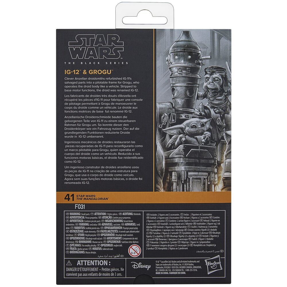 Star Wars The Mandalorian IG-12 & Grogu set Figuras 15cm