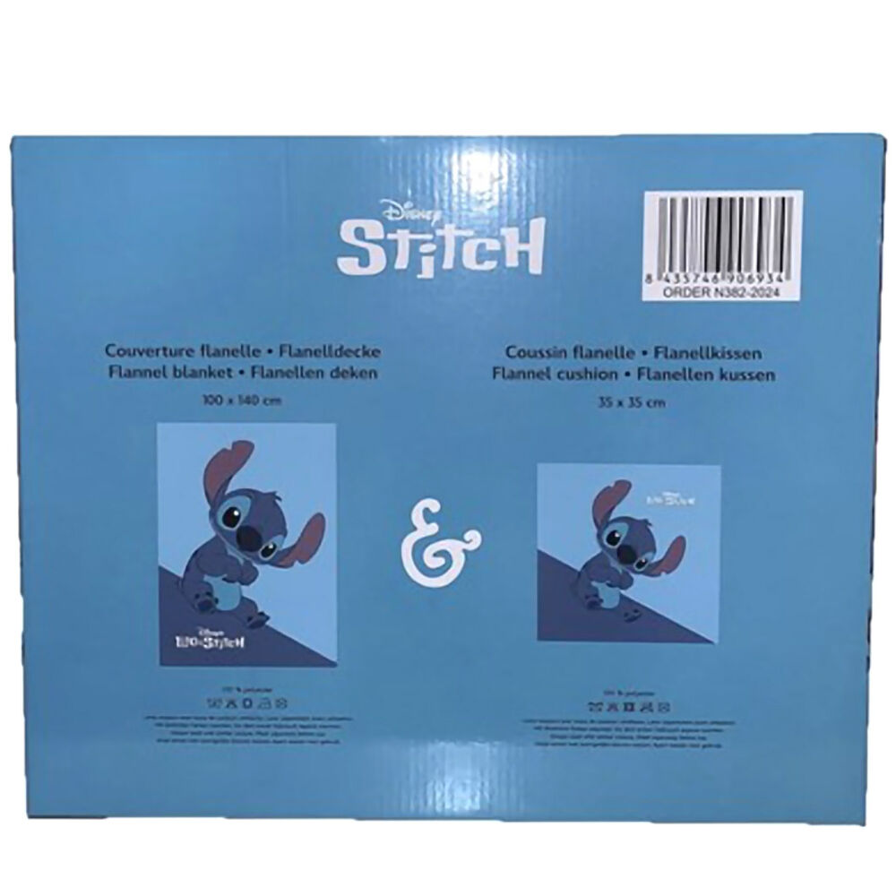 Disney Stitch Manta Polar + Almofada set