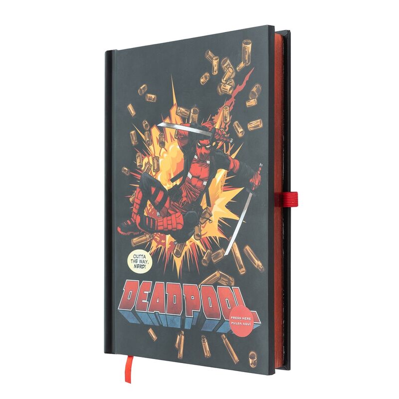 Marvel Deadpool A5 premium led Caderno