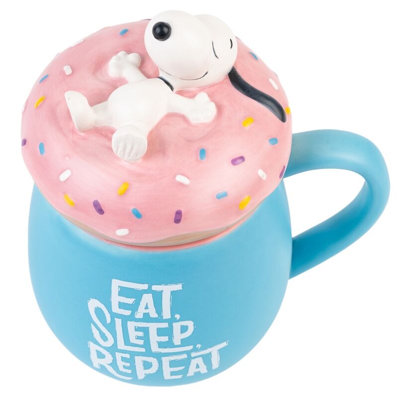 Snoopy Eat Sleep Repeat 3D Caneca 500ml