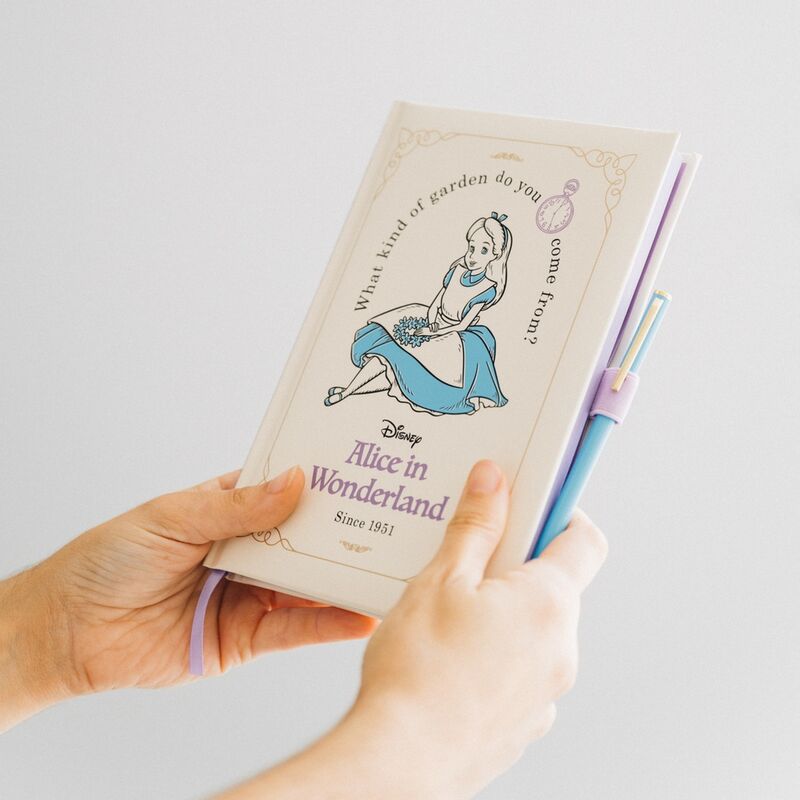 Disney Alice in Wonderland A5 premium Caderno + Caneta