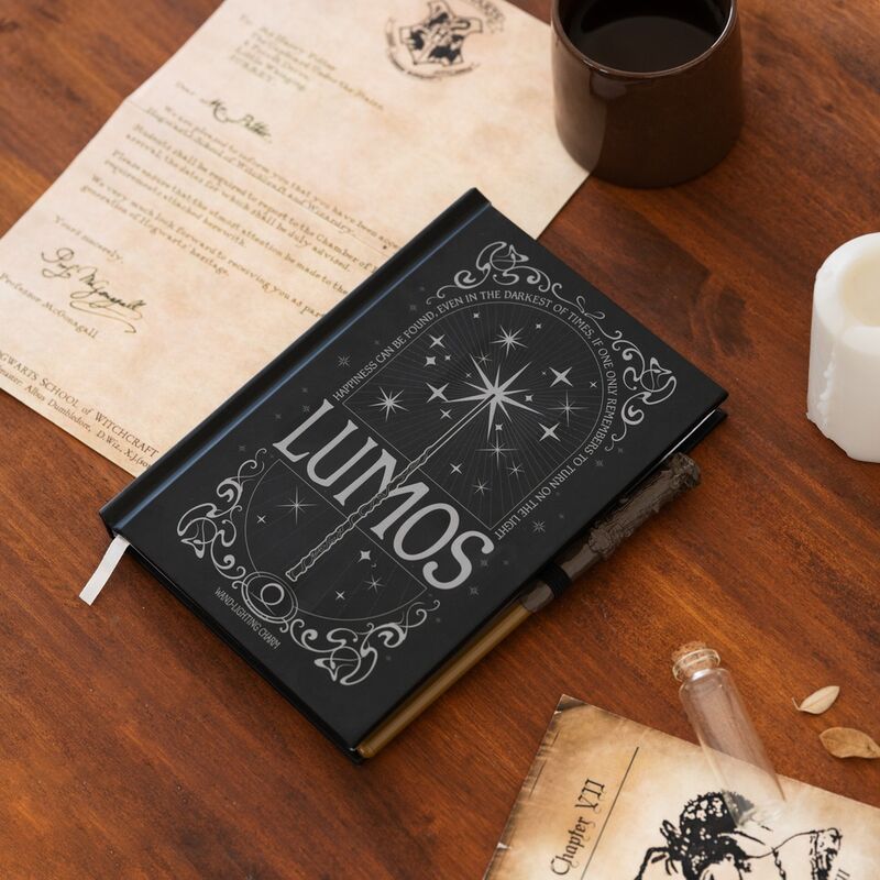 Harry Potter Lumos A5 premium led Caderno + Caneta