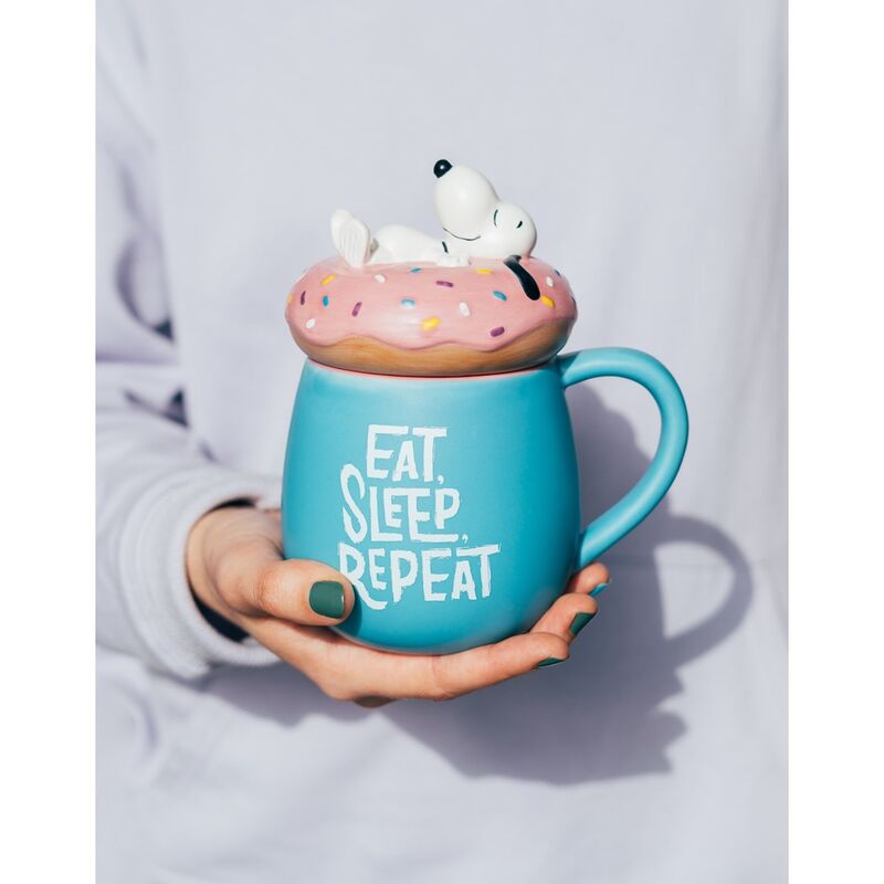 Snoopy Eat Sleep Repeat 3D Caneca 500ml