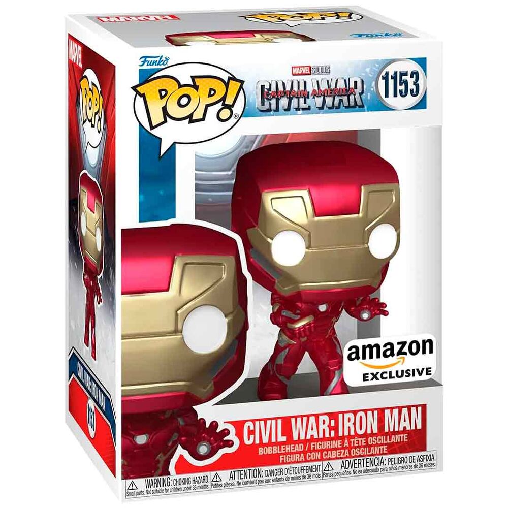 Funko POP!Marvel Civil War Captain America - Civil War Iron Man Exclusive