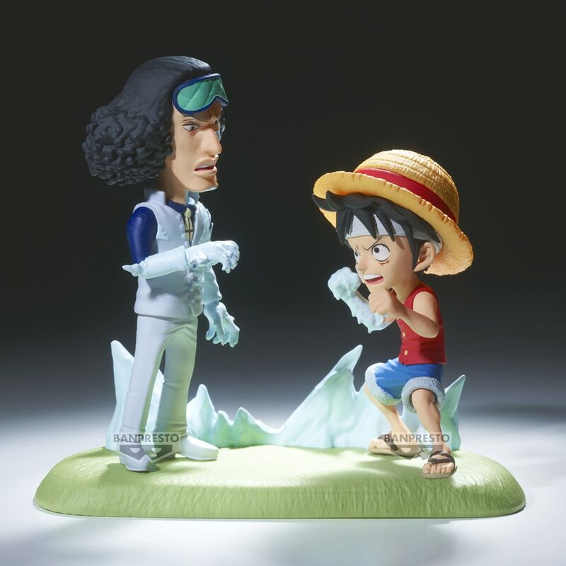 One Piece World Collectable Figura Log Stories Monkey D. Luffy vs Kuzan 9cm