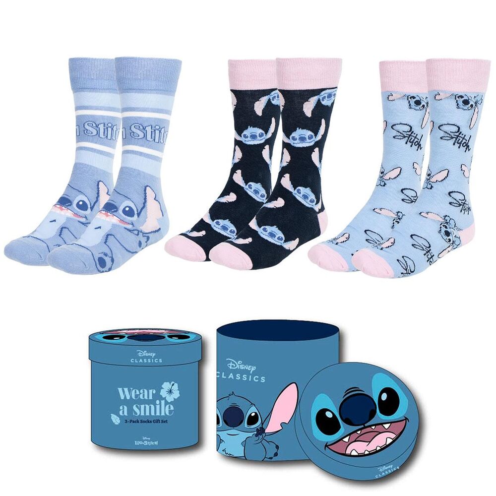 Disney Stitch Conjunto de 3 Pares Meias