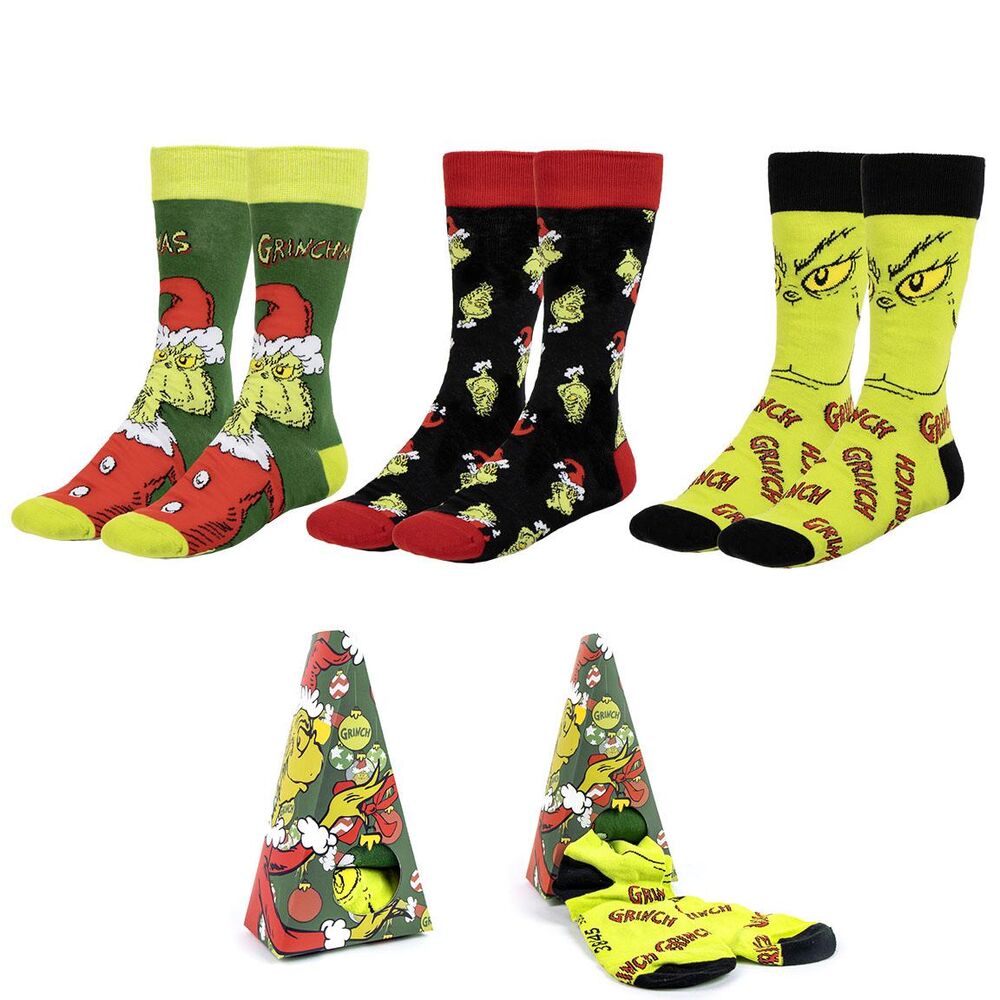 Grinch Conjunto de 3 Pares Meias