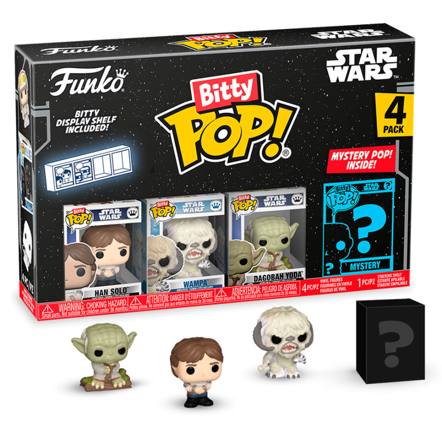 Blister 4 Figuras Bitty Funko POP! Star Wars Han Solo