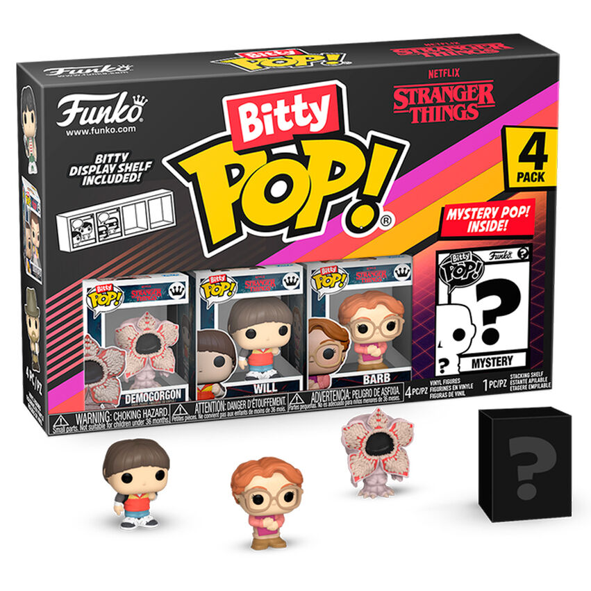 Blister 4 Figuras Bitty Funko POP! Stranger Things Demogorgon