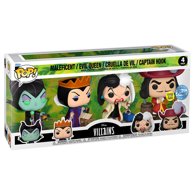 Funko POP! pack 4 Figuras Disney Villains