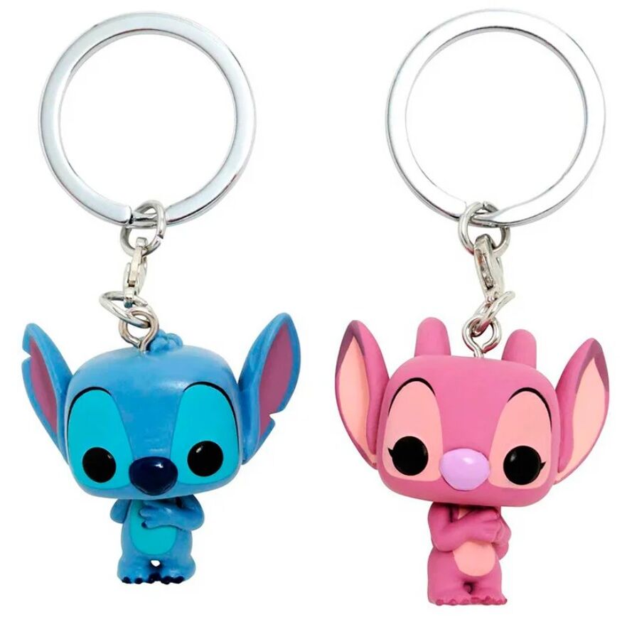 Pocket Funko POP! pack 2 Porta-Chaves Disney Stitch & Angel