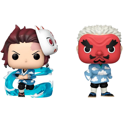 Funko POP! Pack 2 Figuras Demon Slayer Kimetsu no Yaiba - Tanjiro Kamado & Sakonji Urokodaki