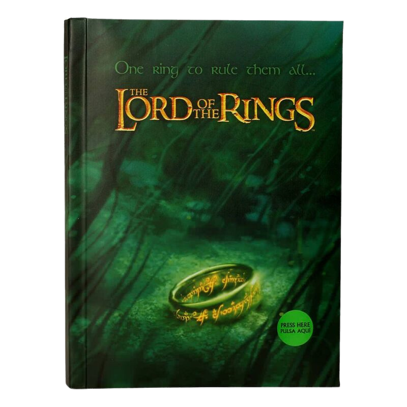 Caderno A5 com Luzes - The Lord of the Rings - One Ring To Rule Them All