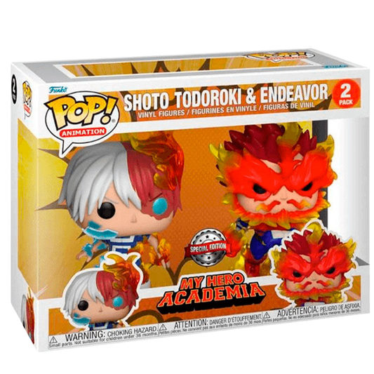 Funko POP! Pack 2 Figuras My Hero Academia - Shoto Todoroki & Endeavor *Exclusive*