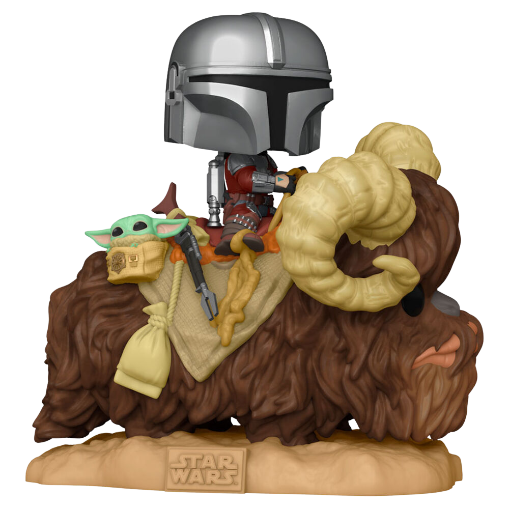 Funko POP! Star Wars - The Mandalorian on Bantha with Child in Bag