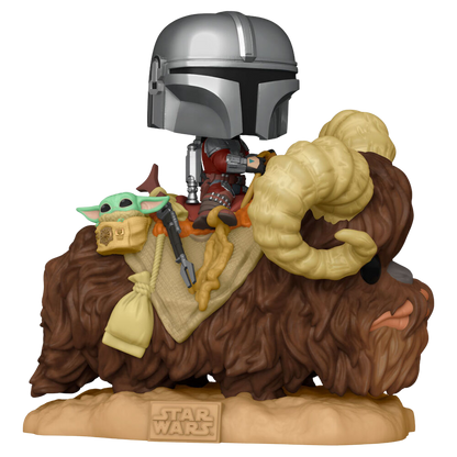 Funko POP! Star Wars - The Mandalorian on Bantha with Child in Bag