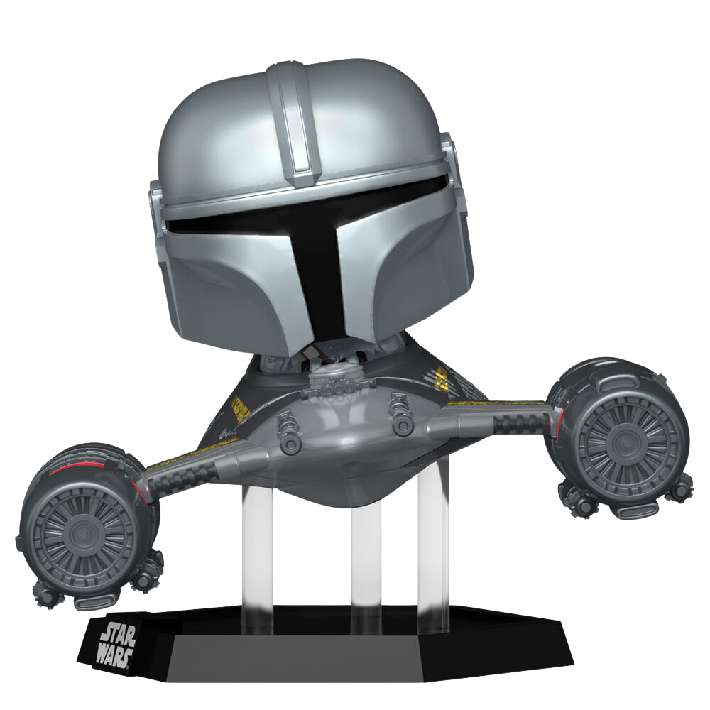 Funko POP! Rider Deluxe Star Wars Mandalorian 9 - The Mandalorian in N-1 Starfighter