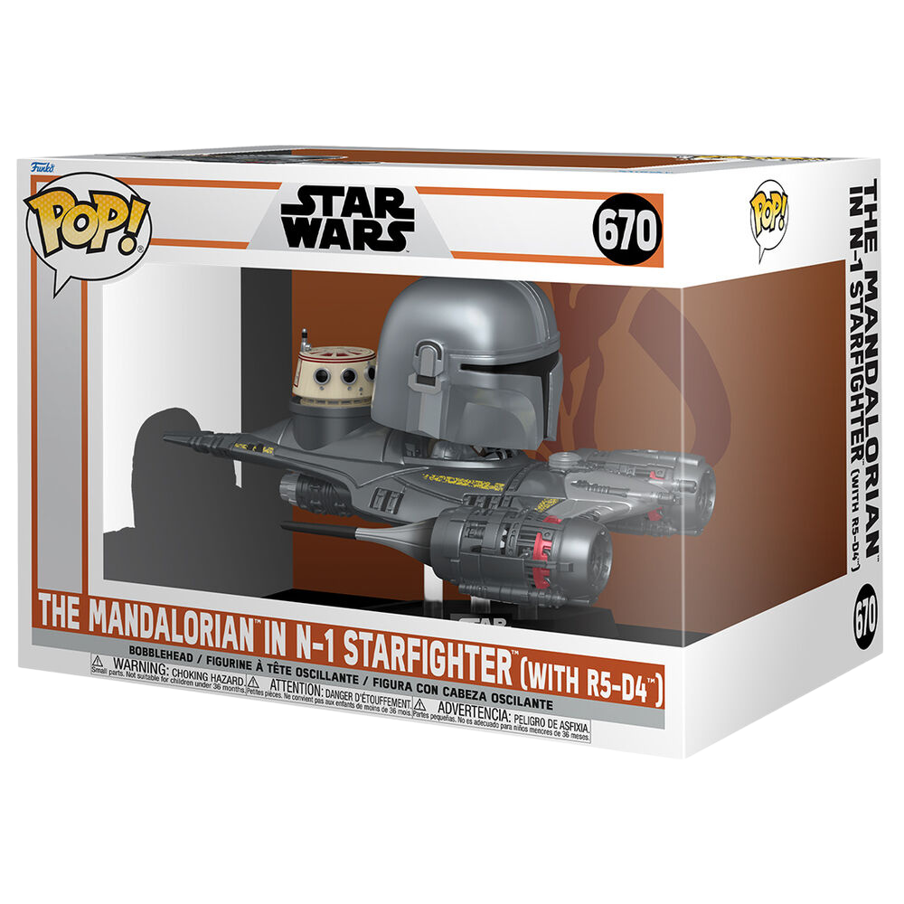 Funko POP! Rider Deluxe Star Wars Mandalorian 9 - The Mandalorian in N-1 Starfighter
