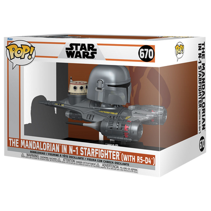 Funko POP! Rider Deluxe Star Wars Mandalorian 9 - The Mandalorian in N-1 Starfighter