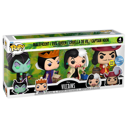 Funko POP! Pack 4 Figuras Disney - Villains