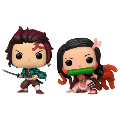 Funko POP! Pack 2 Figuras Demon Slayer Kimetsu no Yaiba - Tanjiro & Nezuko *Exclusive*