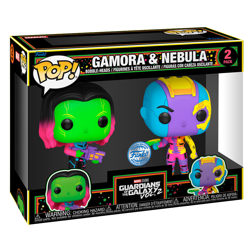 Funko POP! Pack 2 Figuras Marvel Guardians of the Galaxy - Gamora & Nebula *Exclusive*