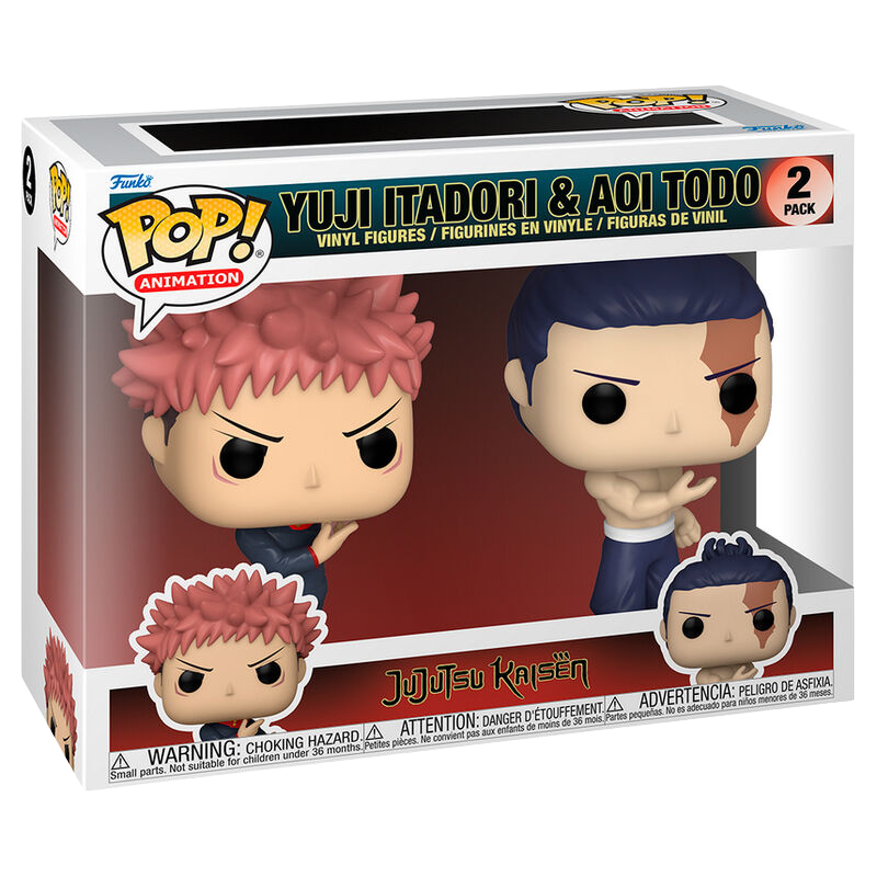 Funko POP! Pack 2 Figuras Jujutsu Kaisen - Yuji Itadori & Aoi Todo