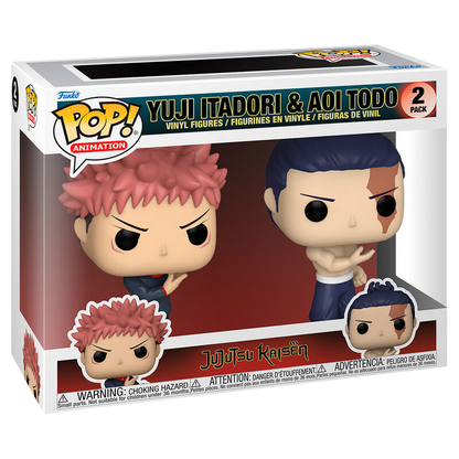 Funko POP! Pack 2 Figuras Jujutsu Kaisen - Yuji Itadori & Aoi Todo