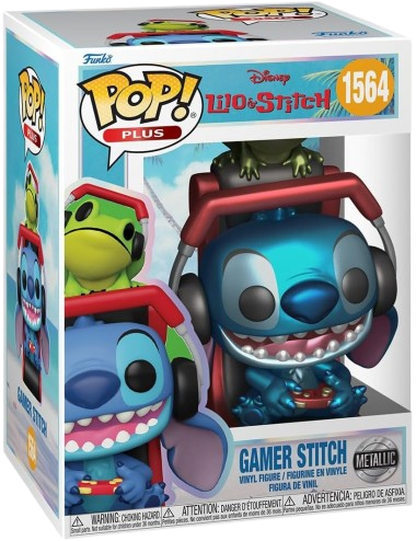 Funko POP! Disney Plus Lilo & Stitch - Gamer Stitch (Metallic)