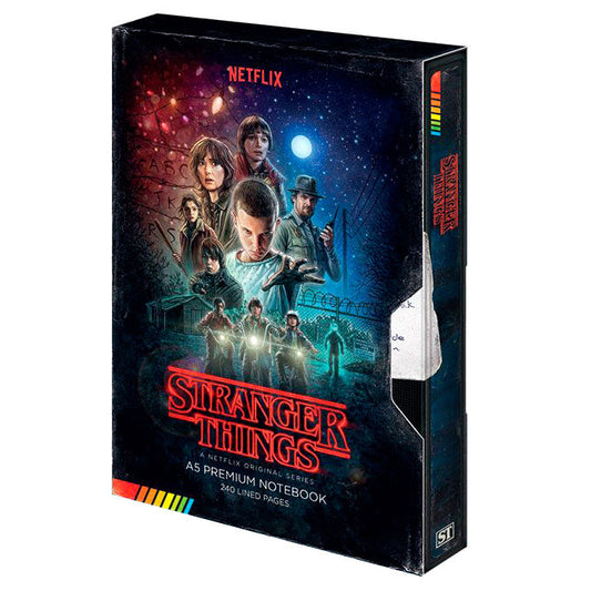 Stranger Things VHS A5 premium Caderno