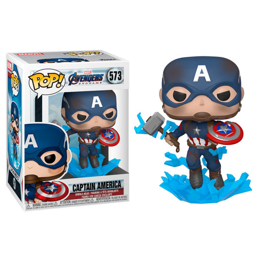 Funko POP!Marvel Avengers Endgame Captain America with Broken Shield & Mjolnir