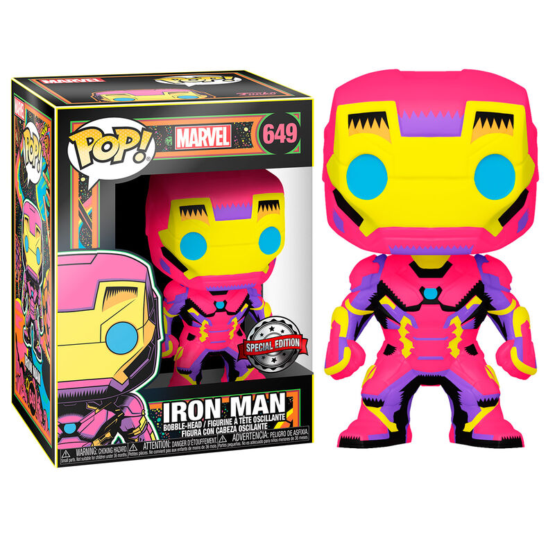 Funko POP!Marvel Iron Man Black Light Exclusive