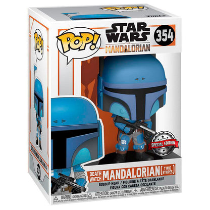 Funko POP!Star Wars Mandalorian Death Relógio Mandalorian Two Stripes Exclusive