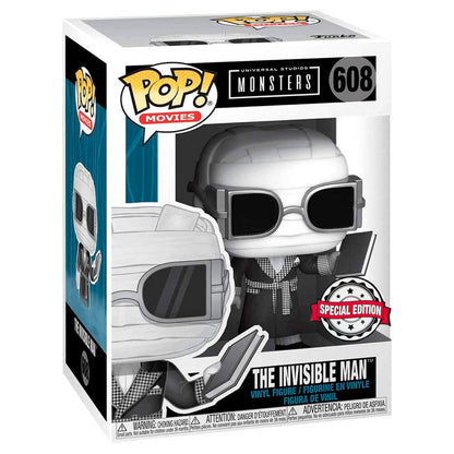 Funko POP!Universal Monsters Invisible Man Black and White Exclusive