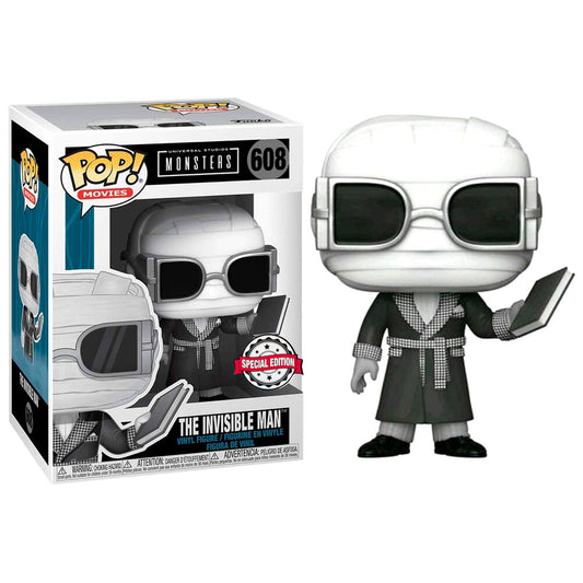 Funko POP!Universal Monsters Invisible Man Black and White Exclusive