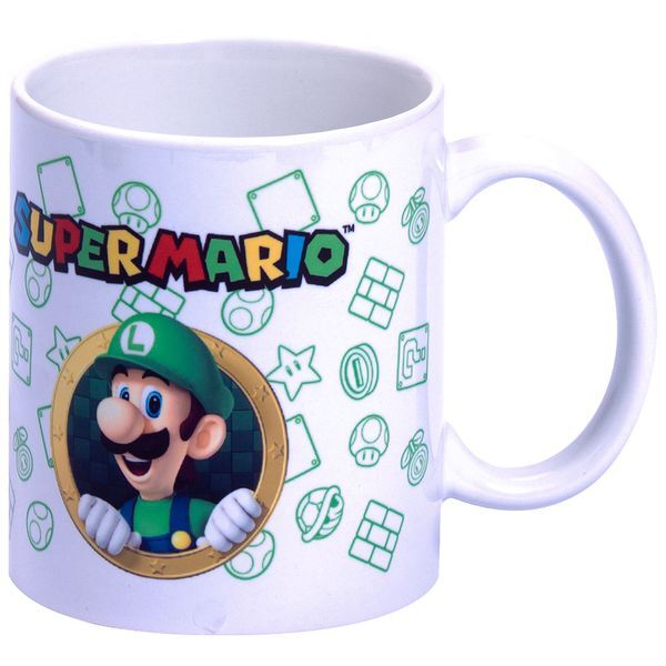 Nintendo Super Mario Bros Luigi Caneca + Mealheiro set
