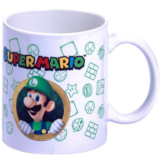 Nintendo Super Mario Bros Luigi Caneca + Mealheiro set