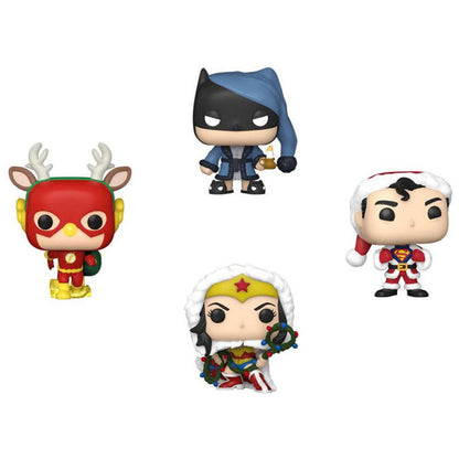 Pocket Funko POP! pack 4 Figuras DC Comics Tree Holiday Exclusive