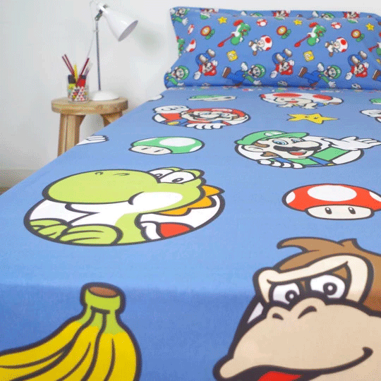 Super Mario Bros Conjunto de Lençois 90cm