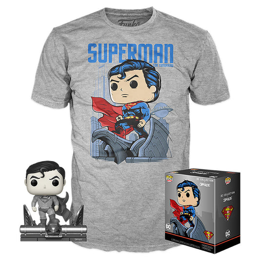 Conjunto Funko POP!e T-Shirt DC Comics Jim Lee Superman Exclusive