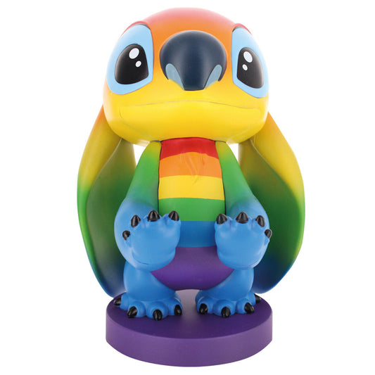 Disney Stitch Rainbow Figura clamping  bracket Cable guy 20cm