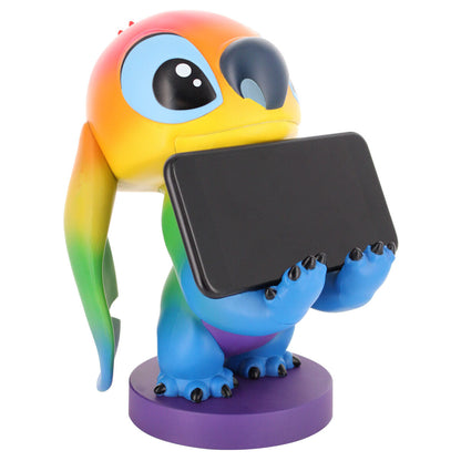 Disney Stitch Rainbow Figura clamping  bracket Cable guy 20cm