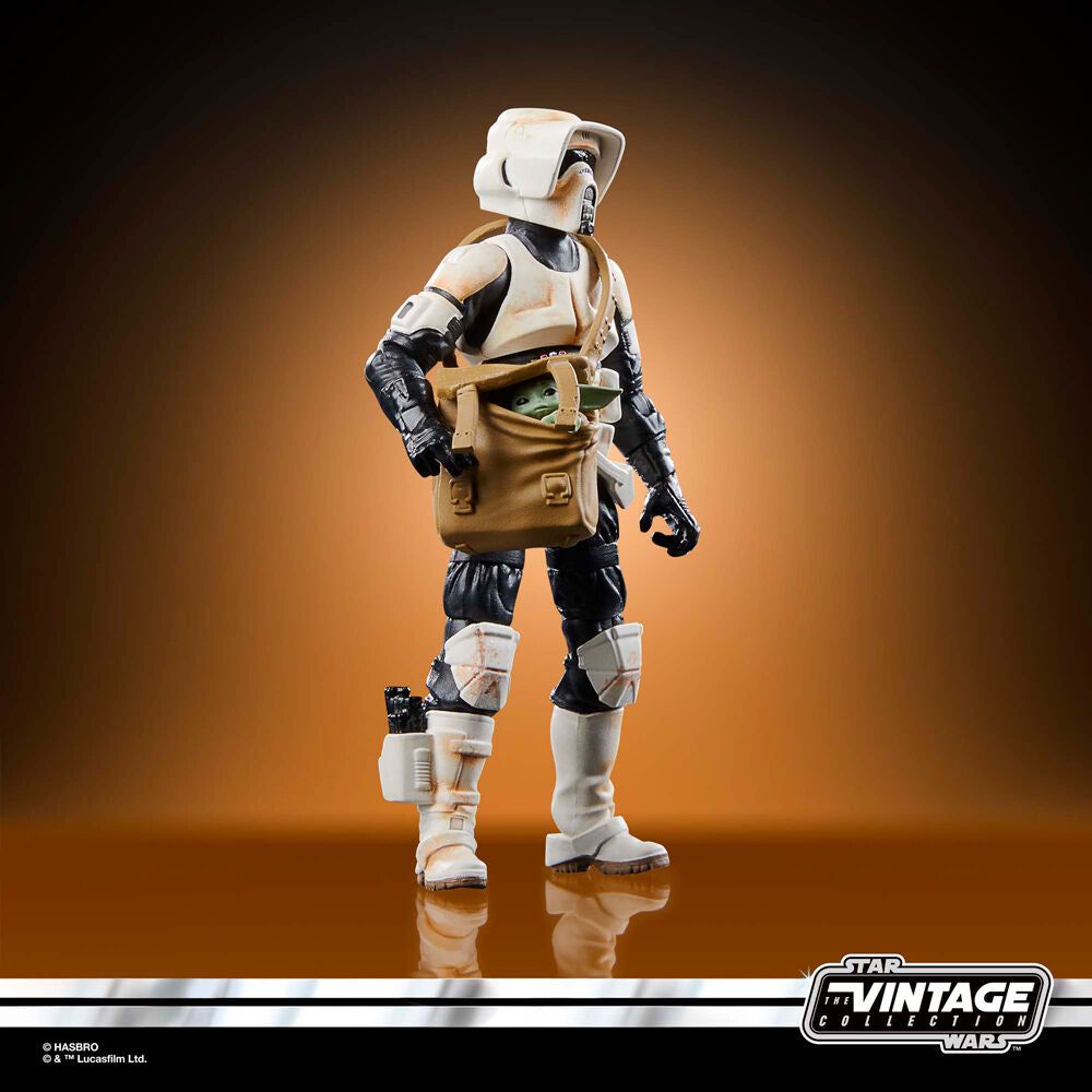 Star Wars the Mandalorian Speeder Bike Scout Trooper & Grogu Figura 9cm