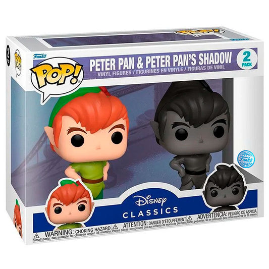 Funko POP! pack 2 Figuras Disney Peter Pan - Peter Pan & Peter Pans Shadow Exclusive