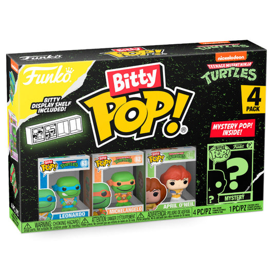 Blister 4 Figuras Bitty Funko POP! Teenage Mutant Ninja Turtles Leonardo