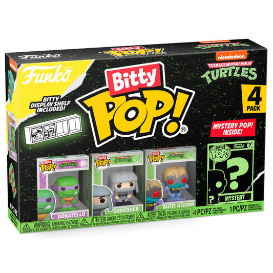 Blister 4 Figuras Bitty Funko POP! Teenage Mutant Ninja Turtles Donatello