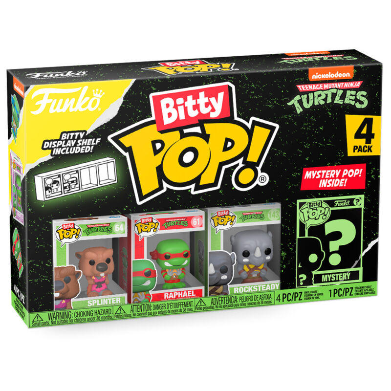 Blister 4 Figuras Bitty Funko POP! Teenage Mutant Ninja Turtles Splinter