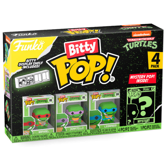 Blister 4 Figuras Bitty Funko POP! Teenage Mutant Ninja Turtles Bit