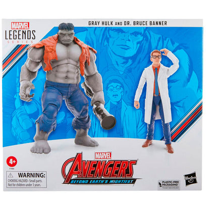 Marvel Avengers Beyond Earths Mightiest Gray Hulk & Dr. Bruce Banner Figuras 15cm